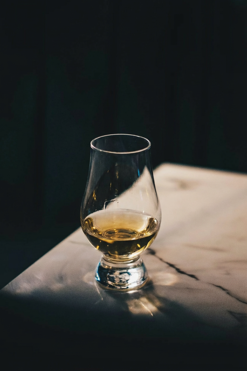 A floral cocktail in a martini glass